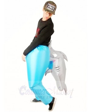 Carry Biting Shark Bites Inflatable Halloween Xmas Costumes for Adults