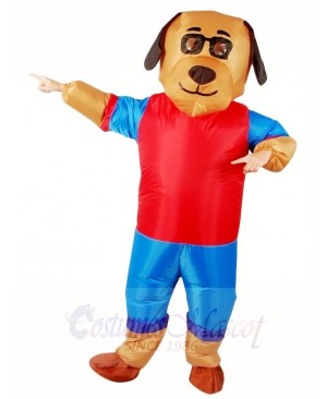 Cartoon Lucky Dog Inflatable Halloween Xmas Costumes for Adults