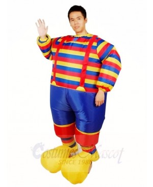 Clown with Stripes Inflatable Halloween Christmas Holiday Costumes for Adults