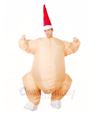 Roast Turkey Chicken Inflatable Halloween Christmas Costumes for Adults