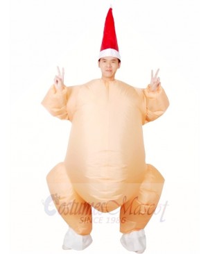 Roast Turkey Chicken Inflatable Halloween Christmas Costumes for Adults