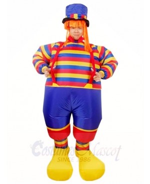 Clown with Stripes Inflatable Halloween Christmas Holiday Costumes for Adults