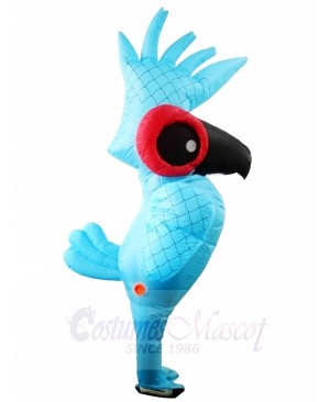 Rio Blue Parrot Bird Inflatable Halloween Xmas Blow Up Costumes for Adults