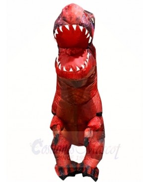 Red Tyrannosaurus T-REX Dinosaur Inflatable Halloween Christmas Costumes for Adults