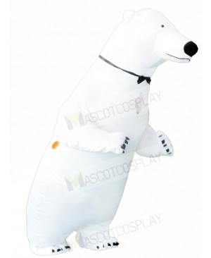 White Polar Bear Inflatable Halloween Christmas Holiday Costumes for Adults