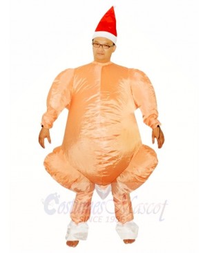 Roast Turkey Inflatable Halloween Thanksgiving Blow Up Costumes for Adults