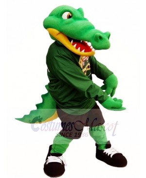 Green Athlete Alligator Mascot Costume Crocodile Mascot Costumes