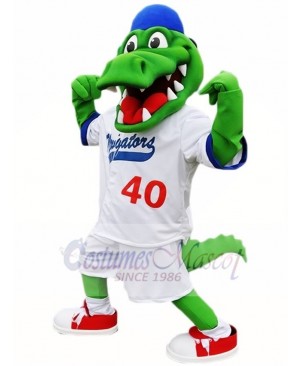 Blue Hat Athlete Crocodile Mascot Costume Alligator Mascot Costumes