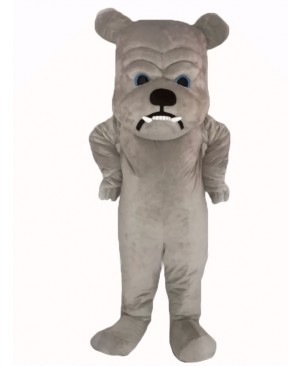 Grey Bulldog Mascot Costume