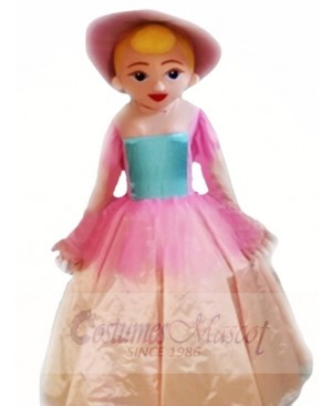 Princess in Pink Dress Mascot Costumes People