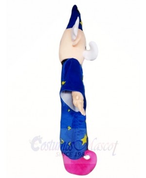 Blue Coat Wizard Magician Mascot Costumes Cartoon 