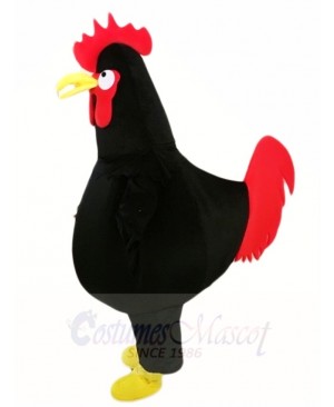 Black Chicken Cock Rooster Mascot Costumes Poultry Animal 