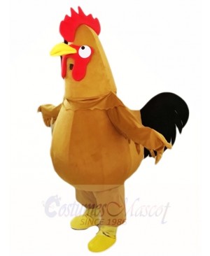 Brown Chicken Cock Rooster Mascot Costumes Poultry Animal 