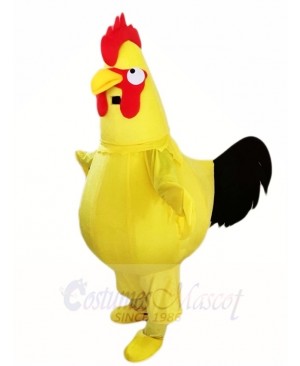 Yellow Chicken Cock Rooster Mascot Costumes Poultry Animal 