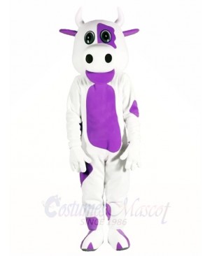 White Cow with Purple Belly Mascot Costumes Animal