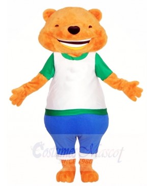 Big Smiling Fluffy Bear Mascot Costumes Animal