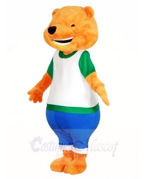 Big Smiling Fluffy Bear Mascot Costumes Animal