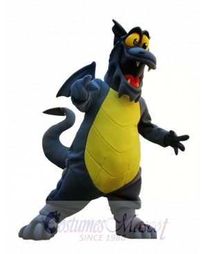 Gray Dragon with Yellow Belly Mascot Costume Dragon Mascot Costumes