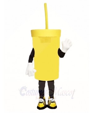 Big Yellow Cup Mascot Costumes Drink 