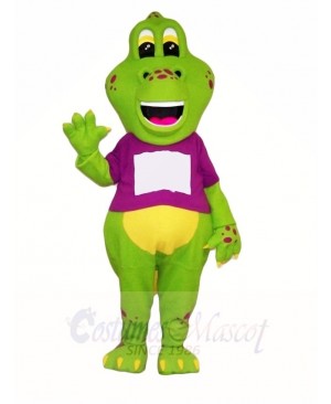 Green Dinosaur with Yellow Belly Mascot Costumes 