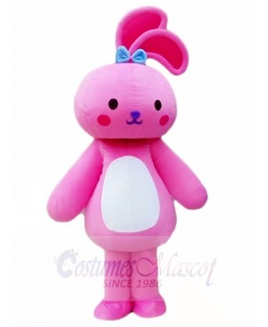 Pink Rabbit Bunny Mascot Costumes Animal