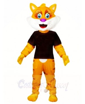 Yellow Fat Cat Mascot Costumes Animal