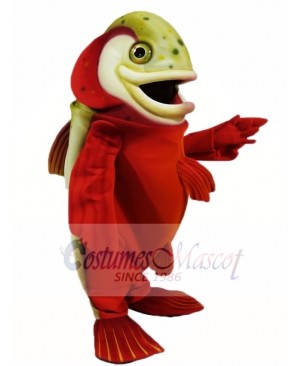 Red Arctic Char Mascot Costumes Fish