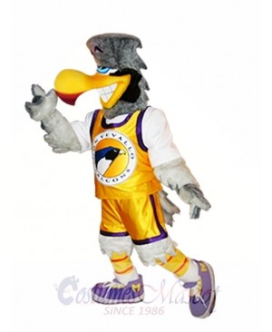 Light Gray Falcon Mascot Costume Light Grey Hawk Mascot Costumes