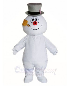 Frosty Snowman with Hat Mascot Costumes Christmas Xmas 