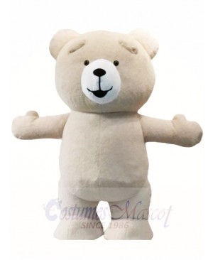 Creamy White Teddy Bear Mascot Costumes Animal 