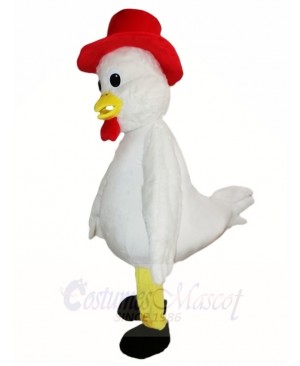 Red Hat White Hen Mascot Costumes Poultry