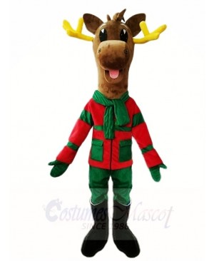 Dark Brown Christmas Deer Moose Mascot Costumes Animal