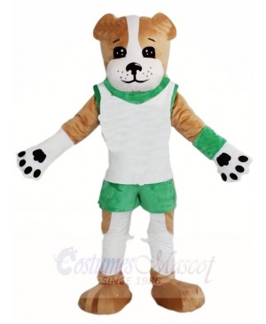 Brown Dog in White Vest Mascot Costumes Animal 