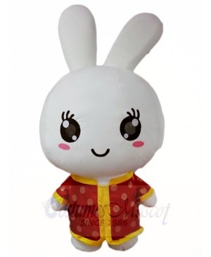 Red Shirt Rabbit Easter Bunny Mascot Costumes Animal 