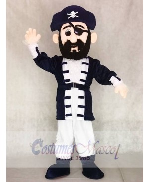 Captain Blythe Pirate Mascot Costumes in Navy Blue