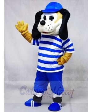Dog in Blue Striped Shirt Mascot Costumes Animal