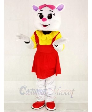 Red Female Cat Mascot Costumes Animal 