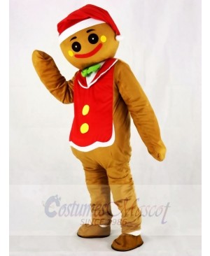 Red Hat Gingerbread Man Christmas Mascot Costumes People