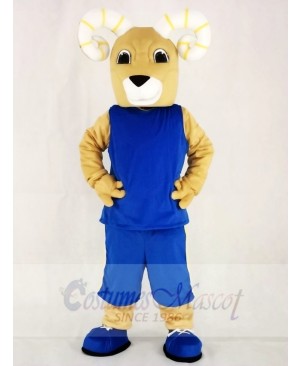 Power Sport Rams in Blue Suit Mascot Costumes Animal