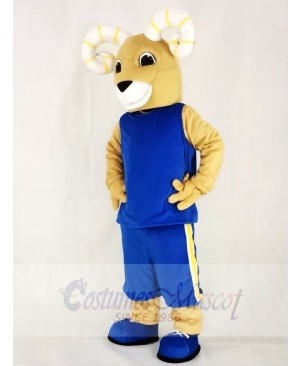 Power Sport Rams in Blue Suit Mascot Costumes Animal