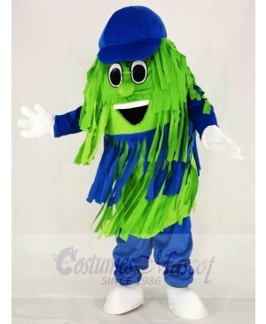 Blue & Green Car Wash Cleaning Brush Mascot Costumes  