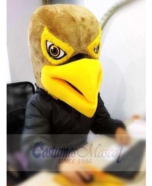 New Brown and Yellow Hawk / Falcon Mascot Head ONLY Animal