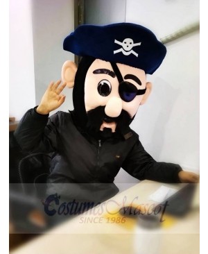 Captain Blythe Pirate Mascot Head ONLY in Navy Blue