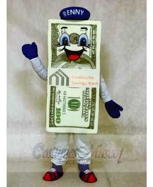 Dollar Bill for Bank Mascot Costumes with Hat