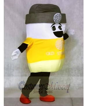 Marshmallow Mascot Costumes with Grey Hat Snack