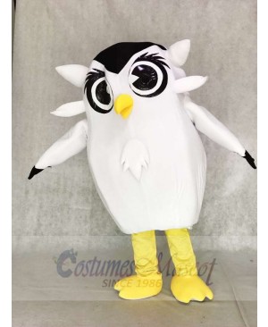 Cute White Owl Mascot Costumes Bird Animal 