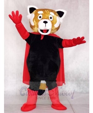 Red Lesser Panda Cat-Bear with Cloak Mascot Costumes Animal