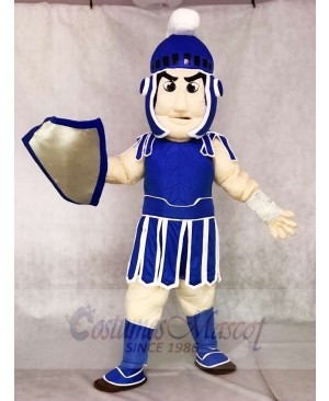 Dark Blue Spartan Trojan Knight Sparty Mascot Costumes with Shield People