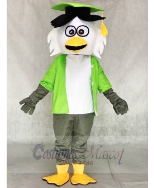 Green Shirt Doctor Owl Mascot Costumes Animal