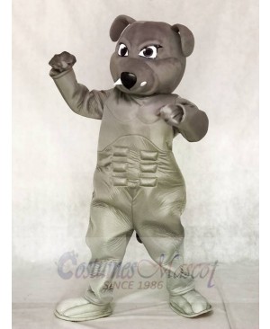 Grey Bulldog Mascot Costumes Animal 